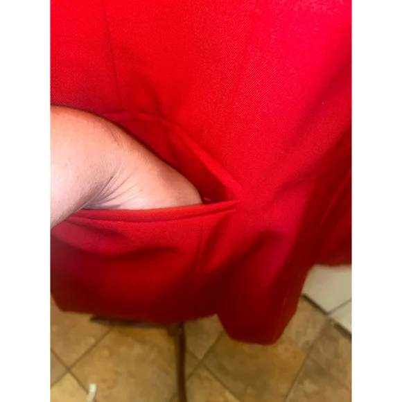 Women's vintage Escada Blazer Jacket Size 14 Red Black - Picture 9 of 12